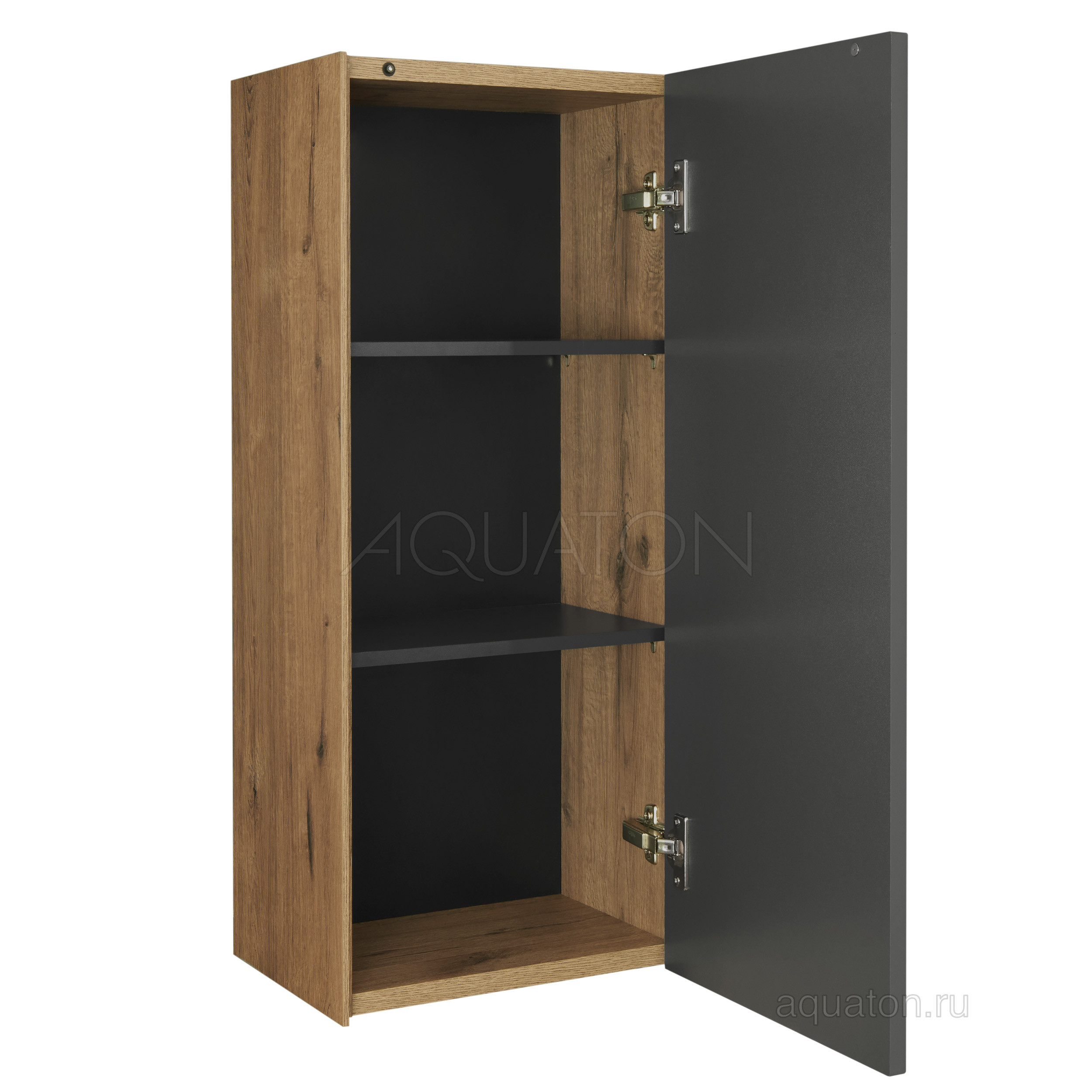 Шкафчик для ванны подвесной дуб/графит 35см Aquaton Сохо 1A258403AJA00