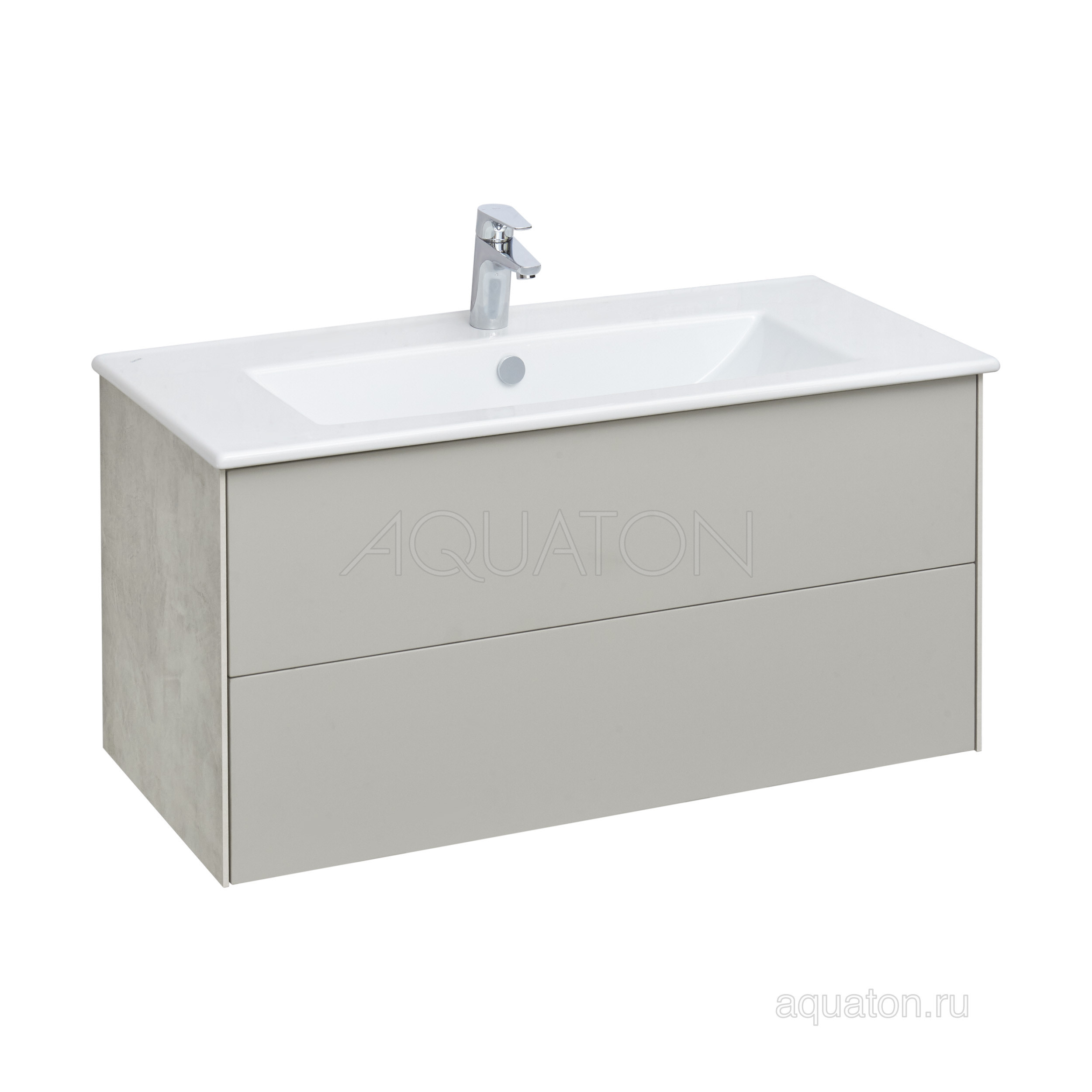 Тумба под раковину слэйт/галька 100см AQUATON Сохо 1A258201AJ9A0