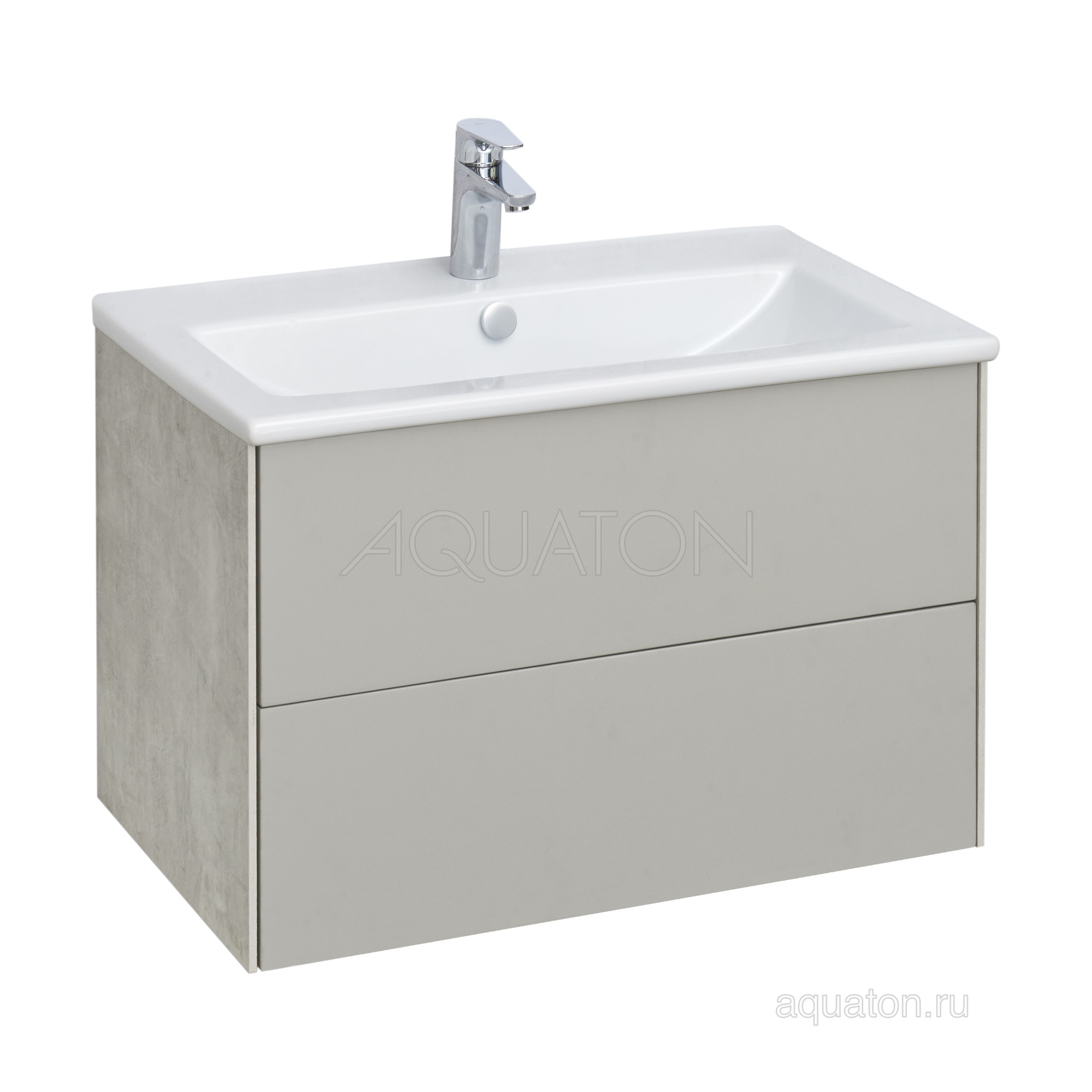 Тумба под раковину слэйт/галька 75см AQUATON Сохо 1A258101AJ9A0