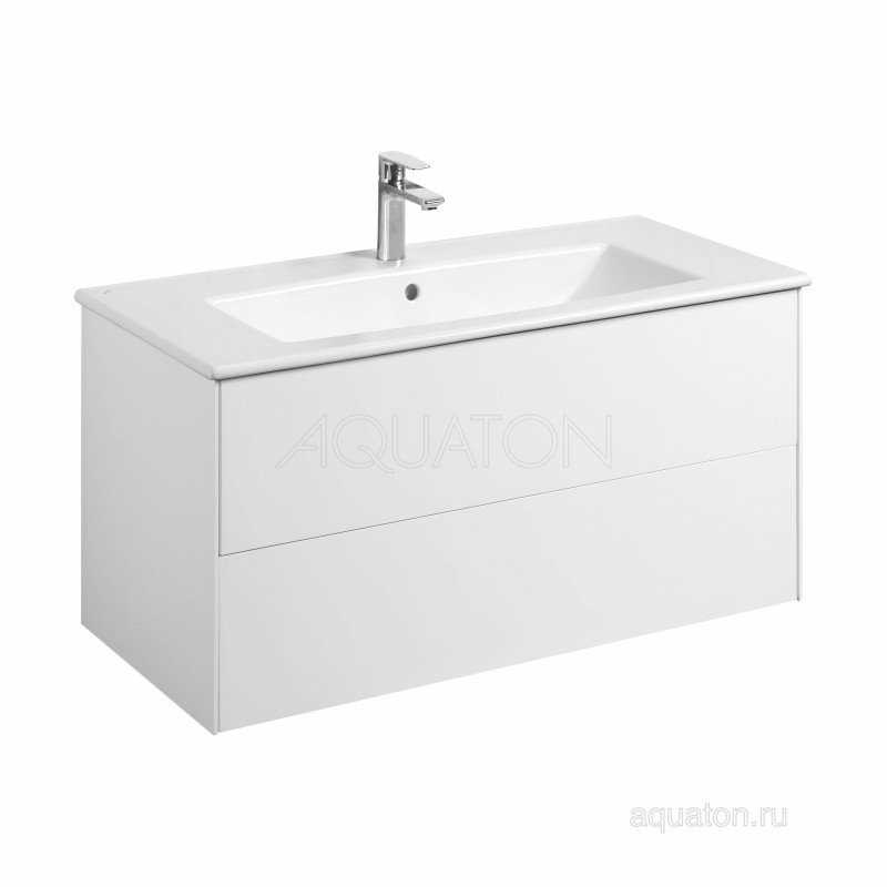 Тумба под раковину белая 100см AQUATON Сохо 1A258201AJ010