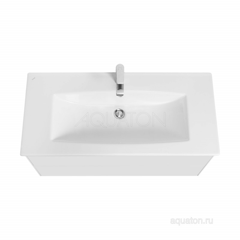 Тумба под раковину белая 100см AQUATON Сохо 1A258201AJ010