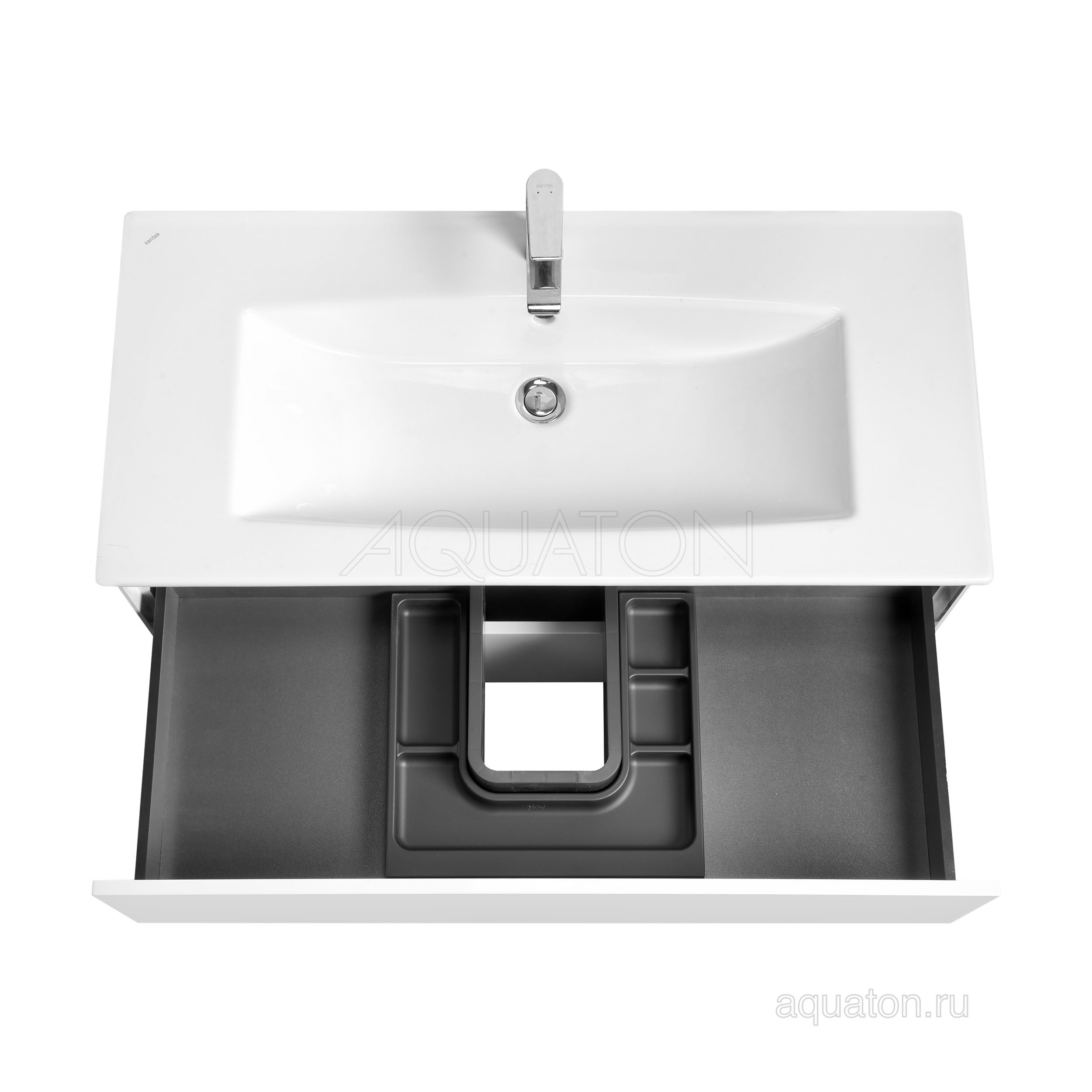 Тумба под раковину белая 100см AQUATON Сохо 1A258201AJ010