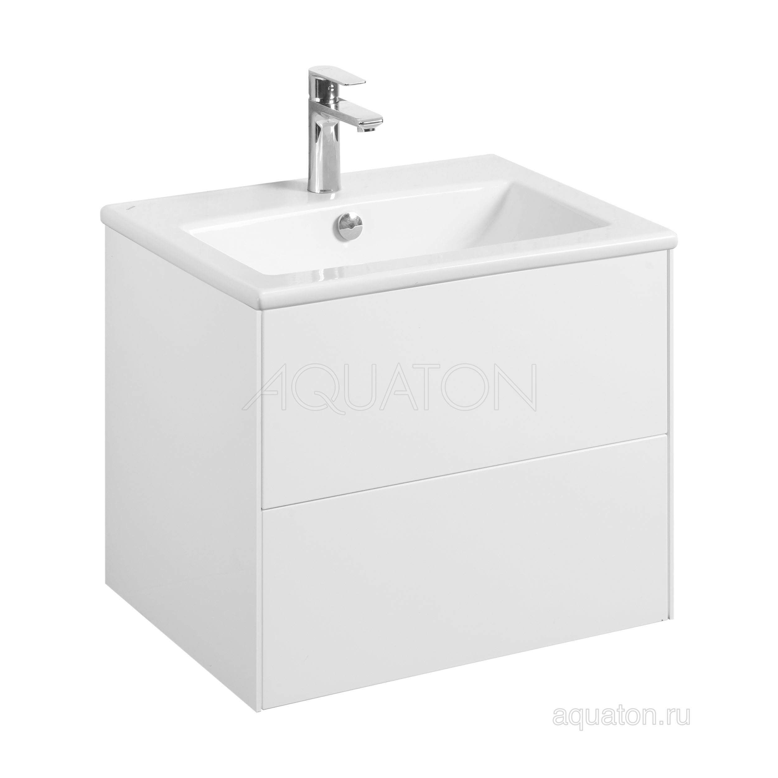 Тумба под раковину белая 60см AQUATON Сохо 1A258001AJ010