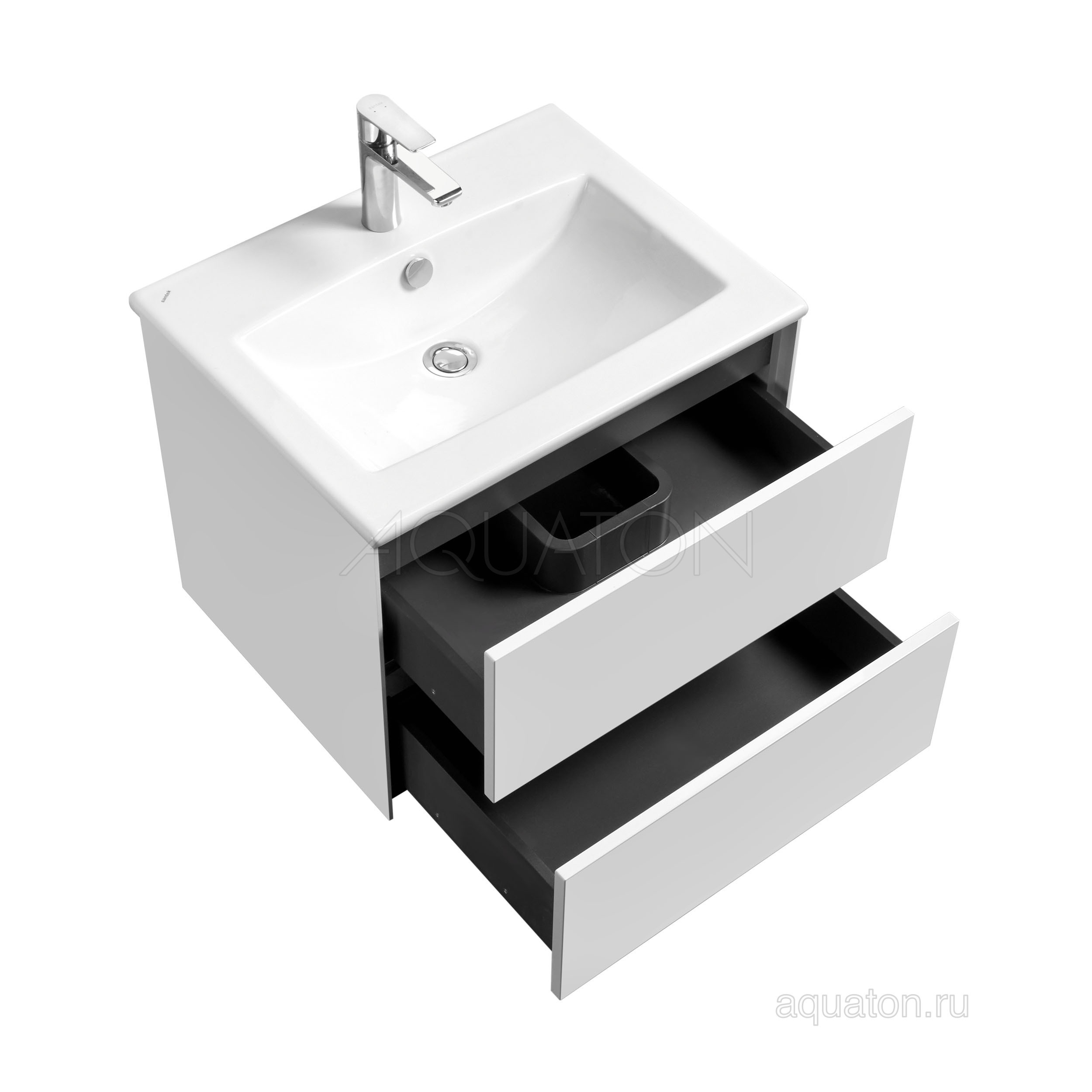 Тумба под раковину белая 60см AQUATON Сохо 1A258001AJ010