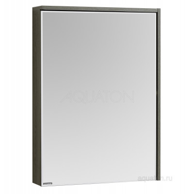 Зеркальный шкаф грецкий орех 60см Aquaton Стоун 1A231502SXC80
