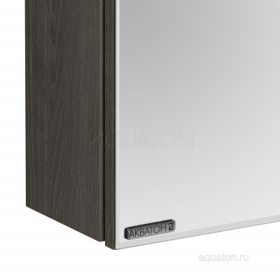 Зеркальный шкаф грецкий орех 60см Aquaton Стоун 1A231502SXC80
