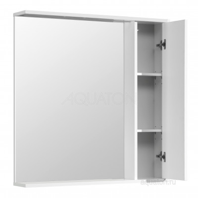 Зеркальный шкаф белый 80см Aquaton Стоун 1A228302SX010