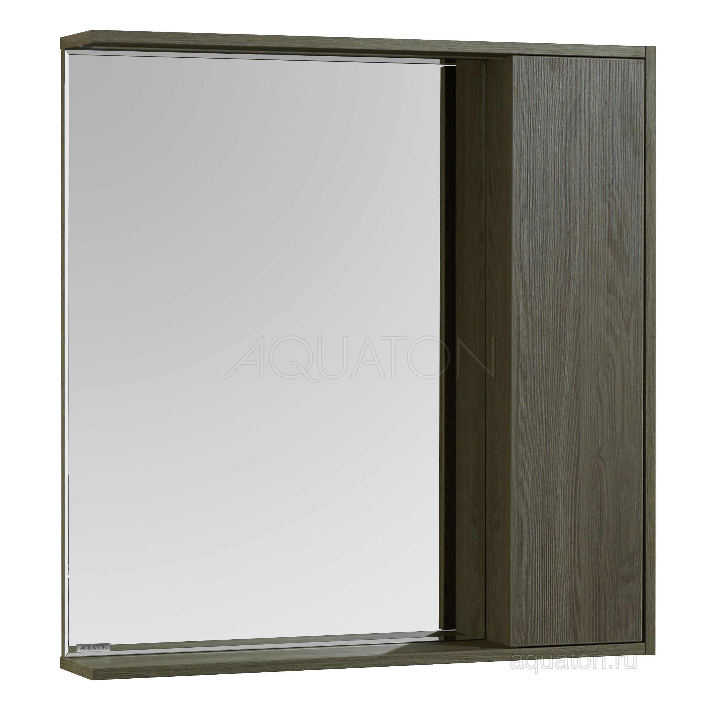 Зеркальный шкаф грецкий орех 80см Aquaton Стоун 1A228302SXC80