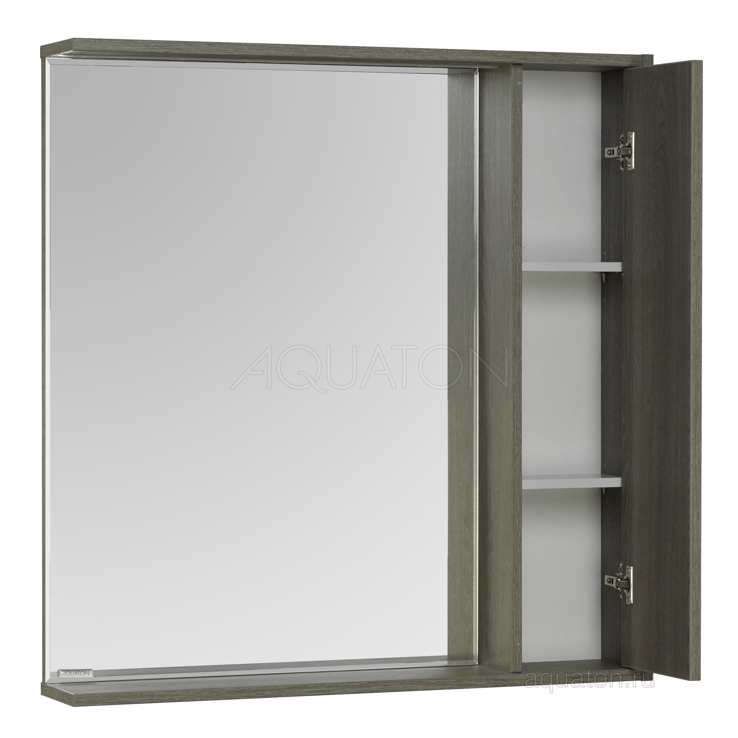 Зеркальный шкаф грецкий орех 80см Aquaton Стоун 1A228302SXC80