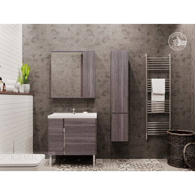 Зеркальный шкаф грецкий орех 80см Aquaton Стоун 1A228302SXC80
