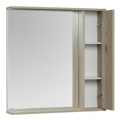 Зеркальный шкаф сосна 80см Aquaton Стоун 1A228302SX850