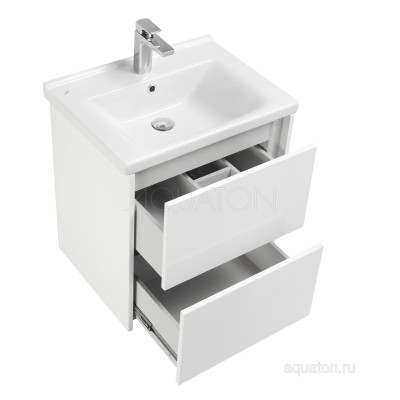 Тумба под раковину белый 60см AQUATON Стоун 1A231401SX010
