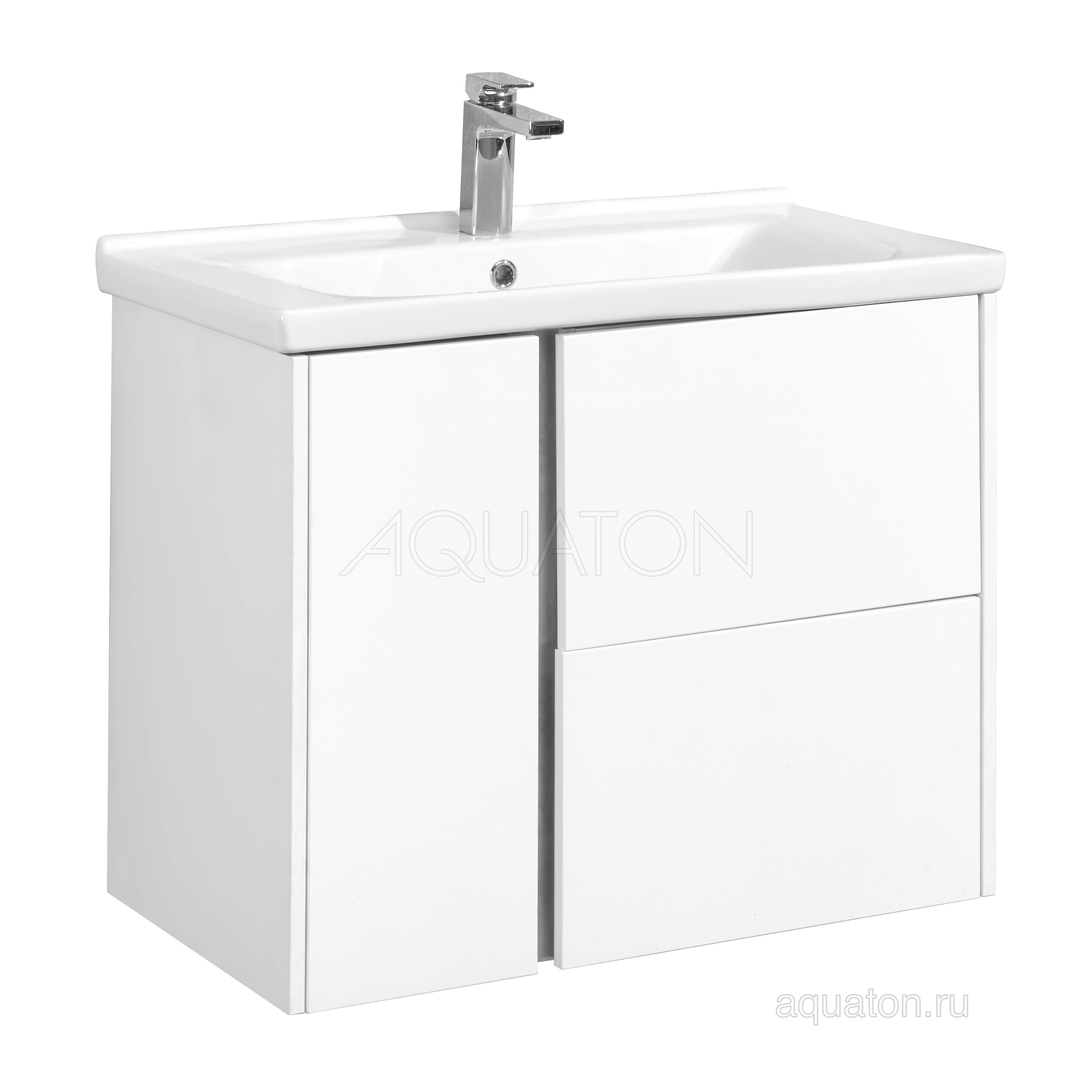 Тумба под раковину белый 80см AQUATON Стоун 1A228201SX010