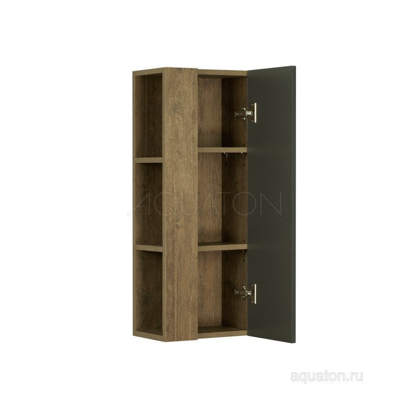 Шкафчик для ванны подвесной дуб/антрацит 35см Aquaton Терра 1A247503TEKA0