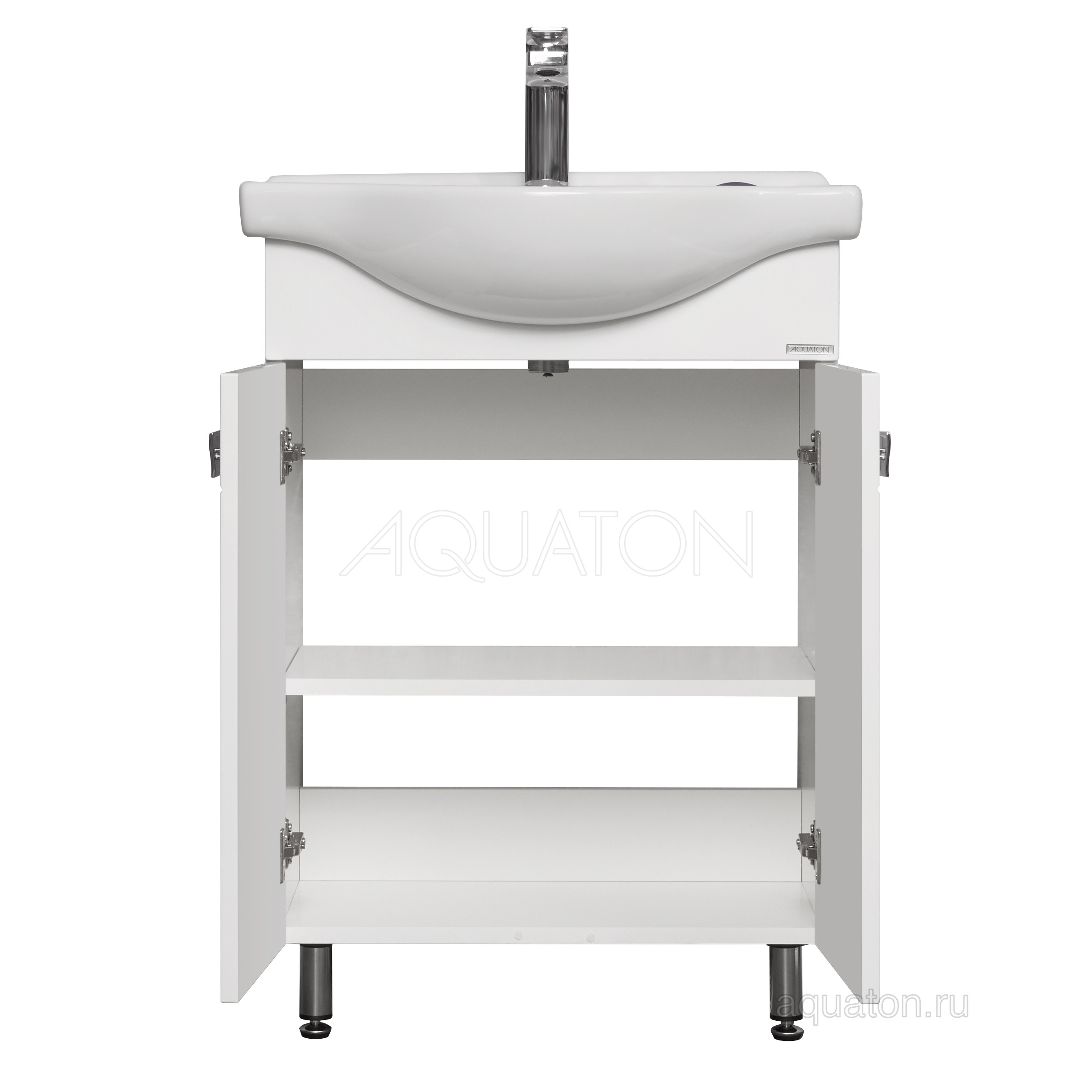 Тумба под раковину белый 60см AQUATON Фиджи 1A179601FG010