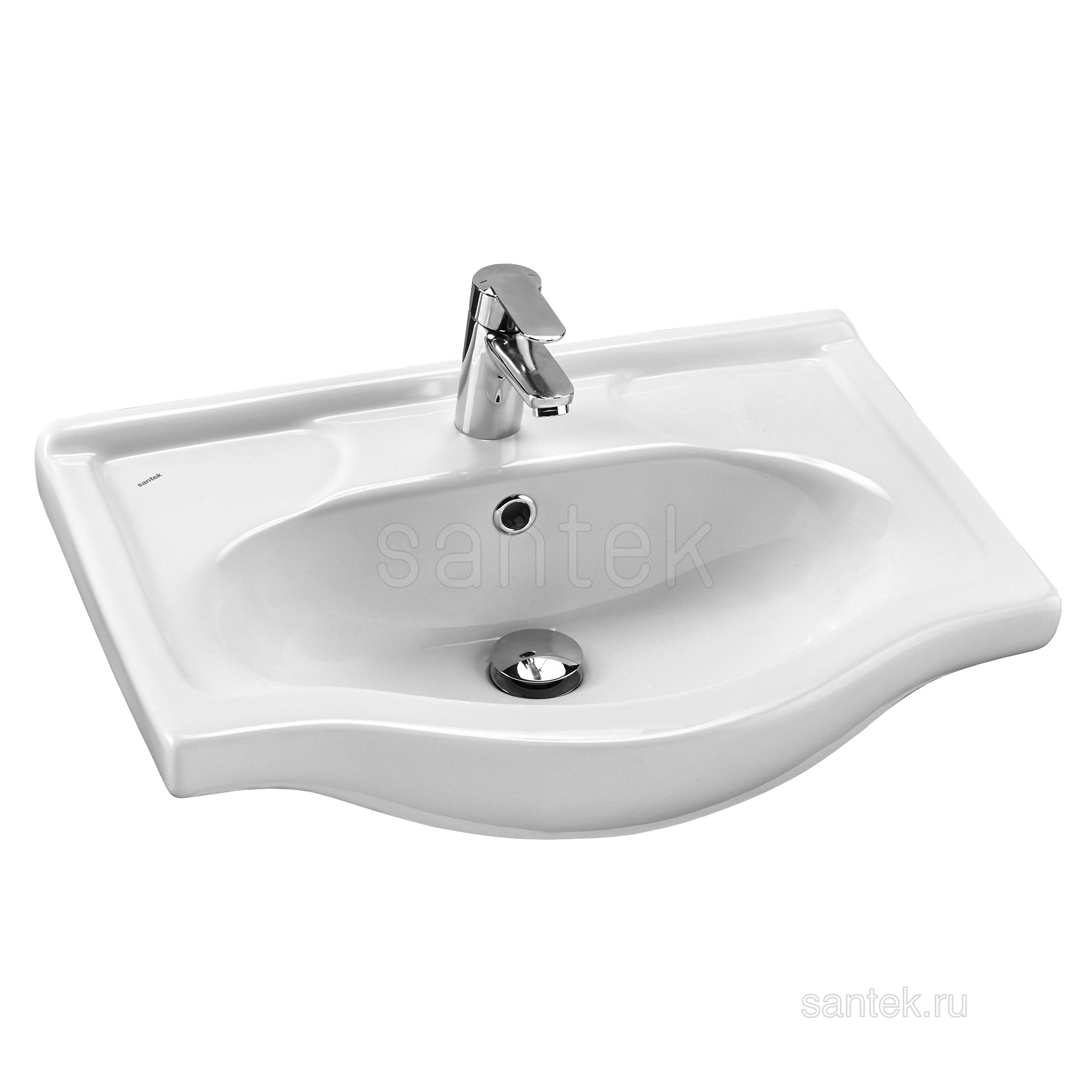 Раковина мебельная белая 60см Santek Селигер 1WH110268