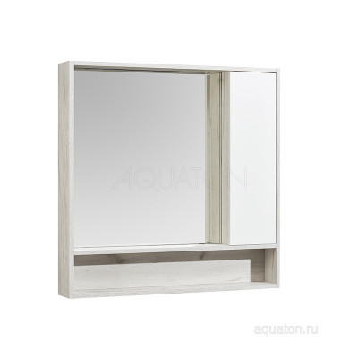 Зеркальный шкаф дуб/белый 100см Aquaton Флай 1A237802FAX10