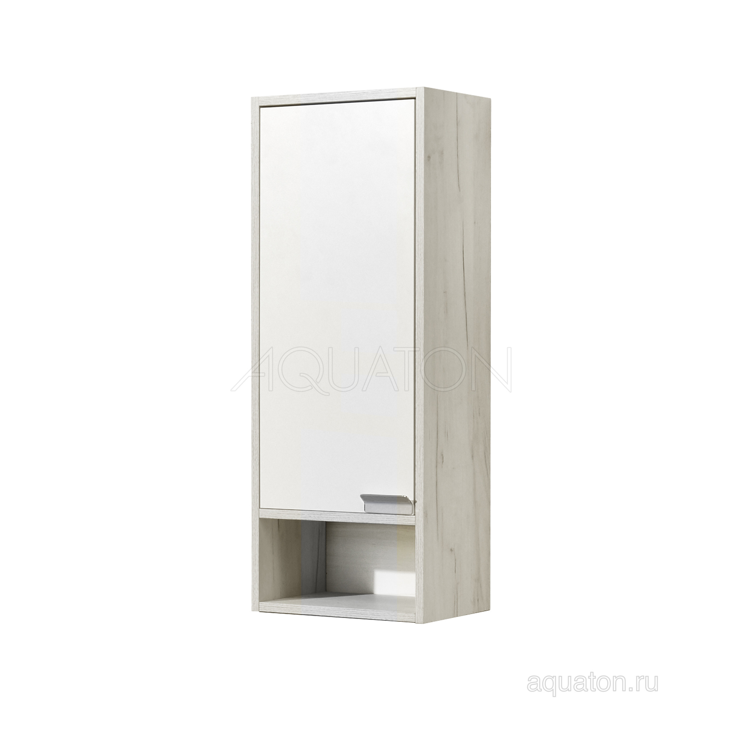 Шкаф-пенал подвесной дуб/белый 35см Aquaton Флай 1A237903FAX1L