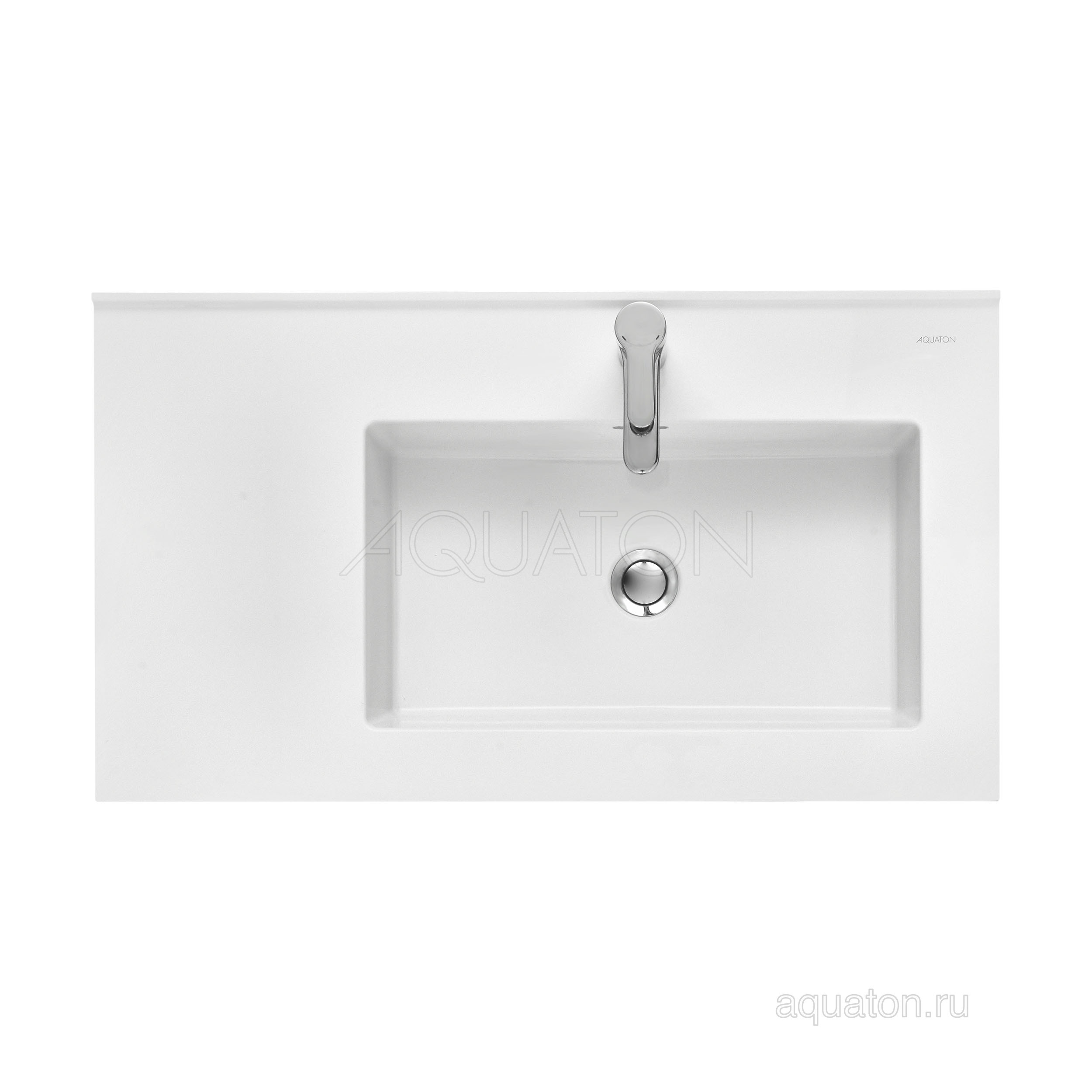 Раковина мебельная белая правая 80см Aquaton Квадро Про 1A734331QA01R