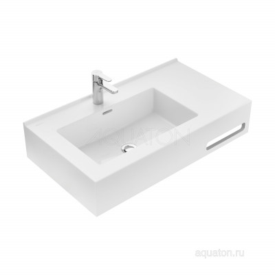 Раковина мебельная белая левая 80см Aquaton Квадро Про 1A734431QA01L