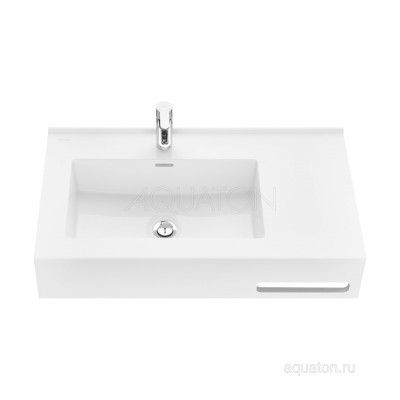 Раковина мебельная белая левая 80см Aquaton Квадро Про 1A734431QA01L