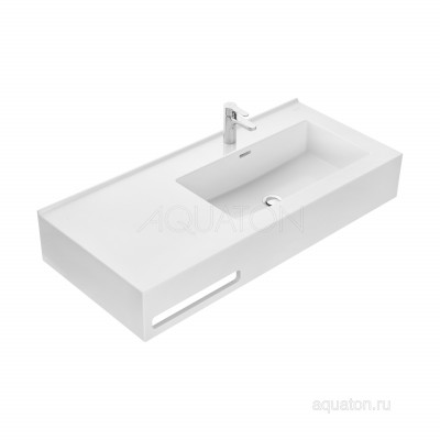 Раковина мебельная белая правая 100см Aquaton Квадро Про 1A733231QA01R
