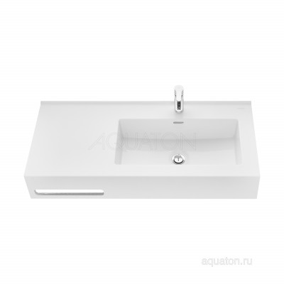 Раковина мебельная белая правая 100см Aquaton Квадро Про 1A733231QA01R