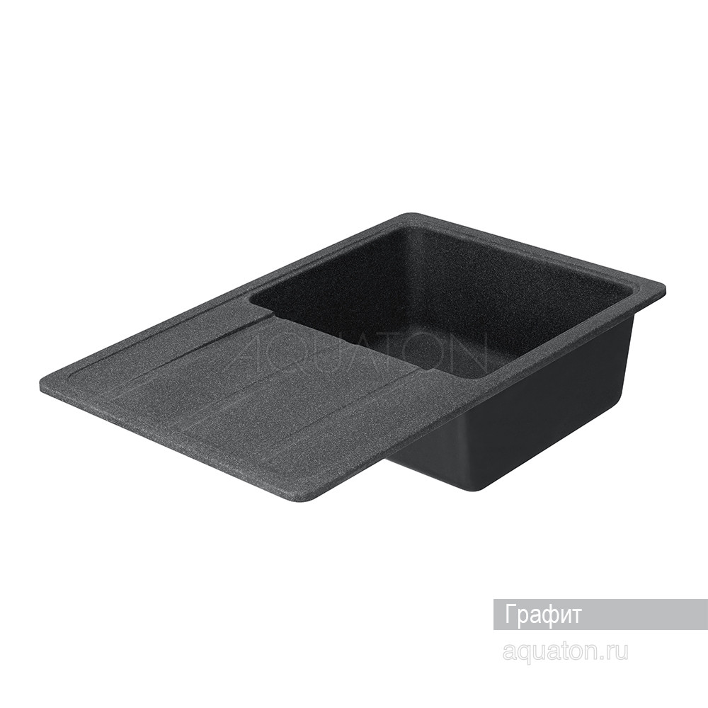 Мойка для кухни из литого мрамора графит 51х78см AQUATON Аманда 1A712832AD210