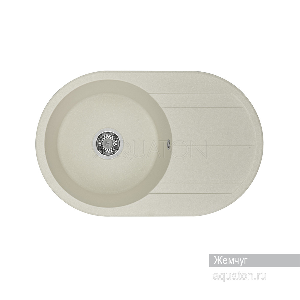 Мойка для кухни из литого мрамора жемчуг 50х78см AQUATON Амира 1A712932AI240