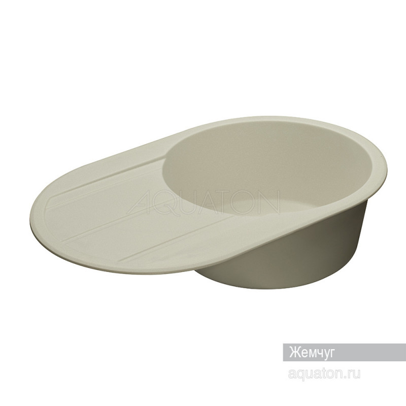 Мойка для кухни из литого мрамора жемчуг 50х78см AQUATON Амира 1A712932AI240