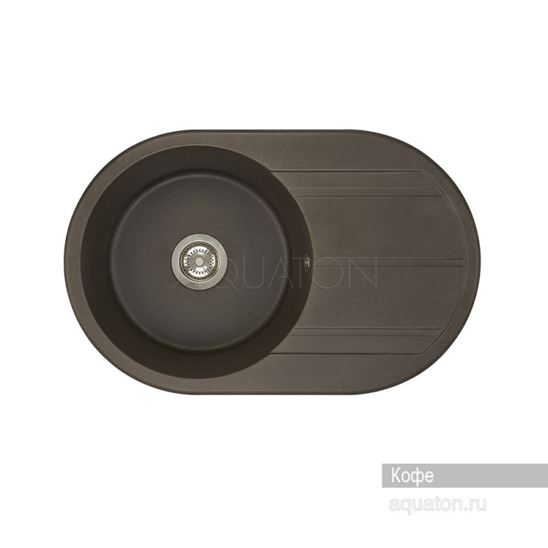 Мойка для кухни из литого мрамора кофе 50х78см AQUATON Амира 1A712932AI280