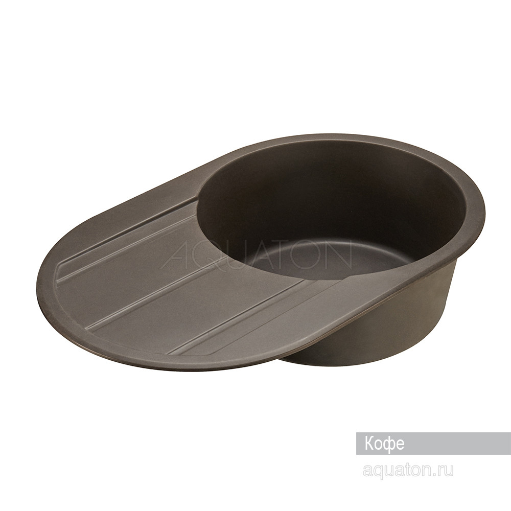 Мойка для кухни из литого мрамора кофе 50х78см AQUATON Амира 1A712932AI280