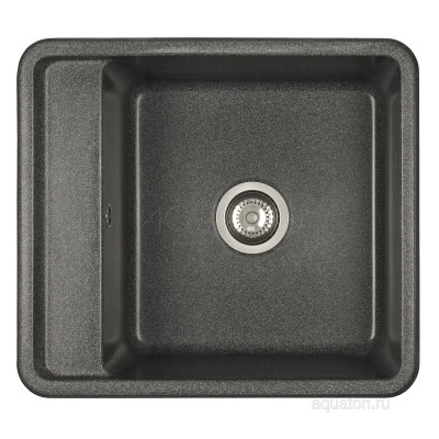 Мойка для кухни из литого мрамора графит 51х57см AQUATON Беллис 1A724932BS210