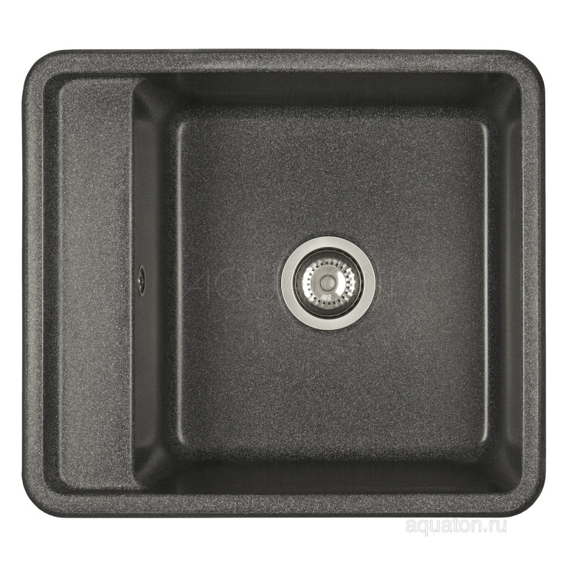 Мойка для кухни из литого мрамора графит 51х57см AQUATON Беллис 1A724932BS210