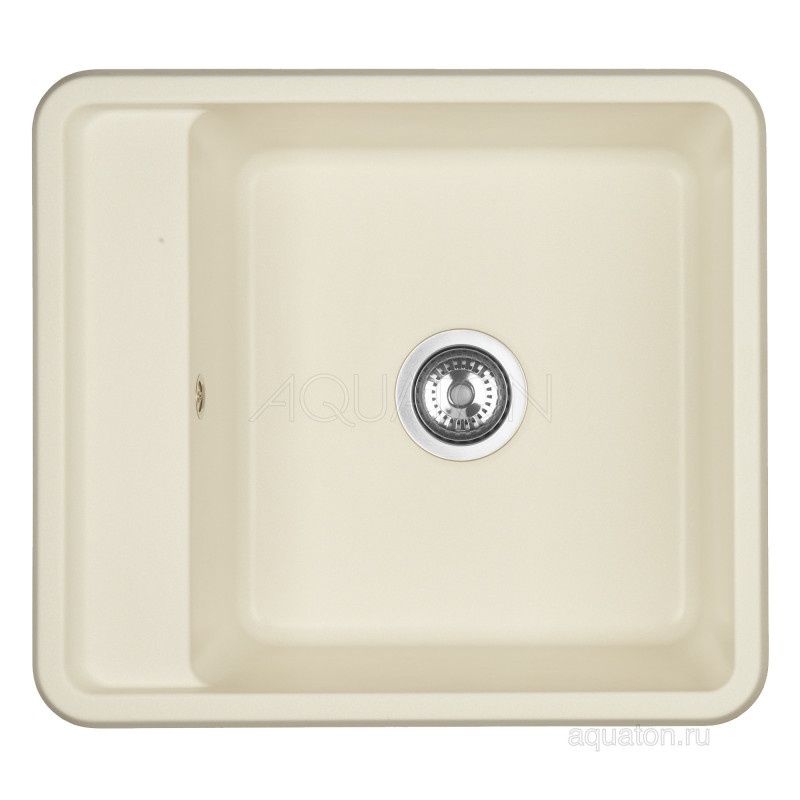 Мойка для кухни из литого мрамора жемчуг 51х57см AQUATON Беллис 1A724932BS240