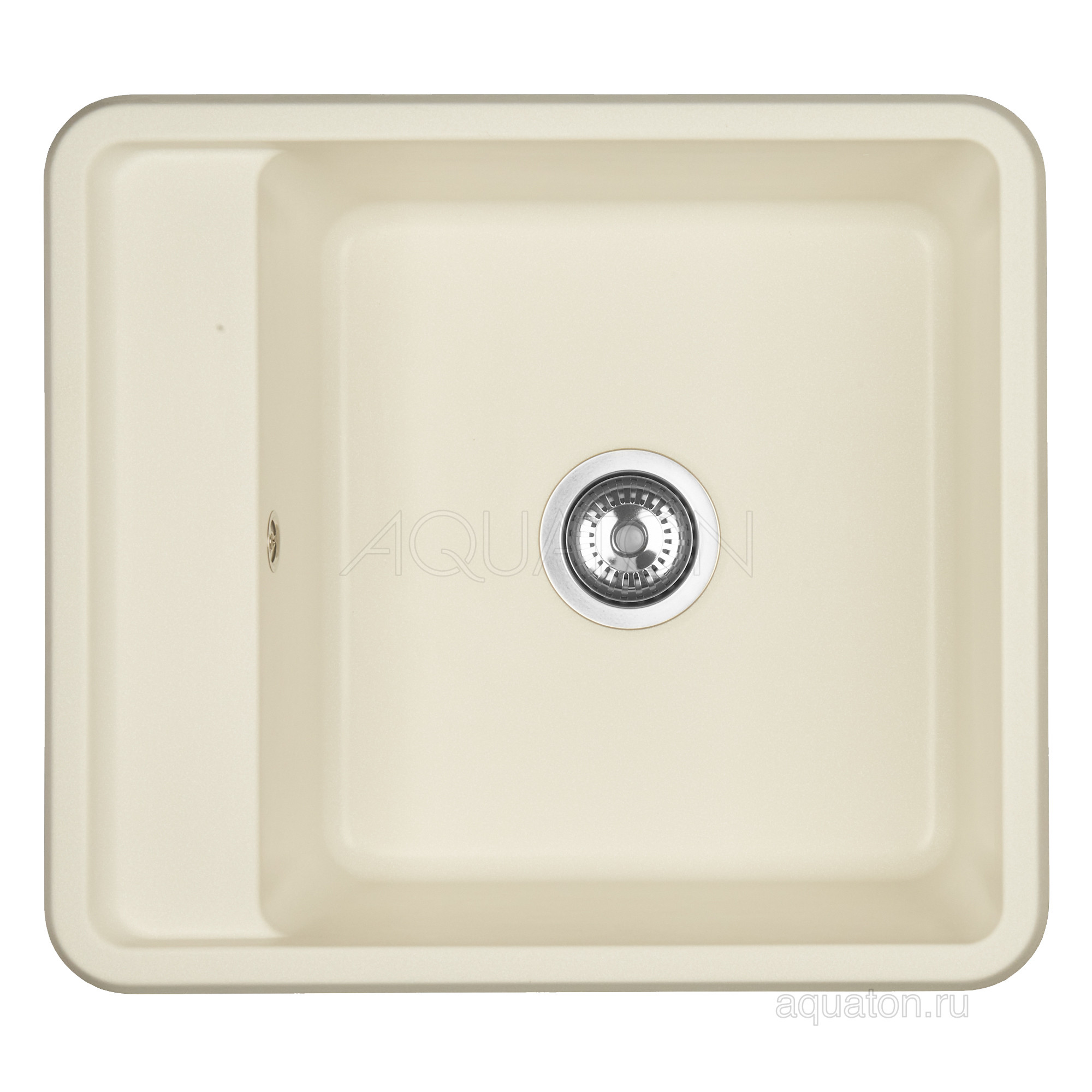 Мойка для кухни из литого мрамора жемчуг 51х57см AQUATON Беллис 1A724932BS240