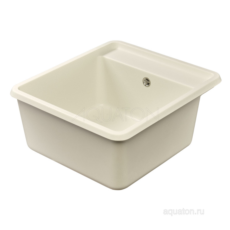 Мойка для кухни из литого мрамора жемчуг 51х57см AQUATON Беллис 1A724932BS240