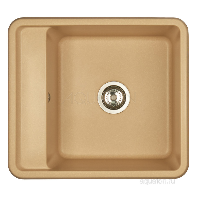 Мойка для кухни из литого мрамора песочная 51х57см AQUATON Беллис 1A724932BS220