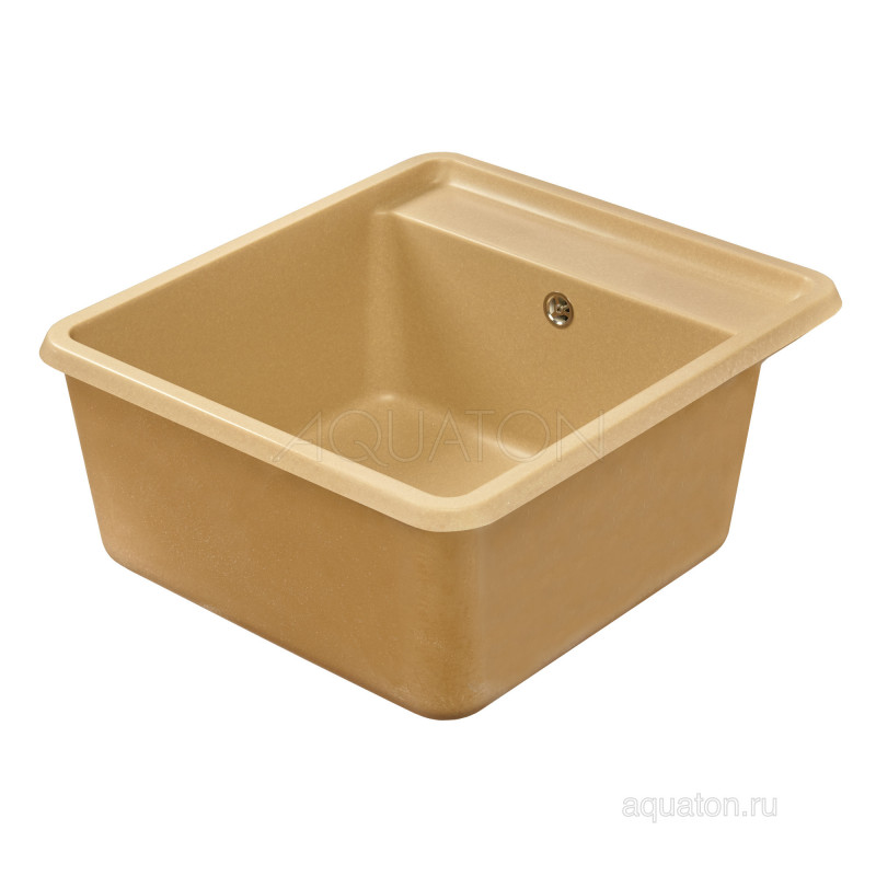Мойка для кухни из литого мрамора песочная 51х57см AQUATON Беллис 1A724932BS220