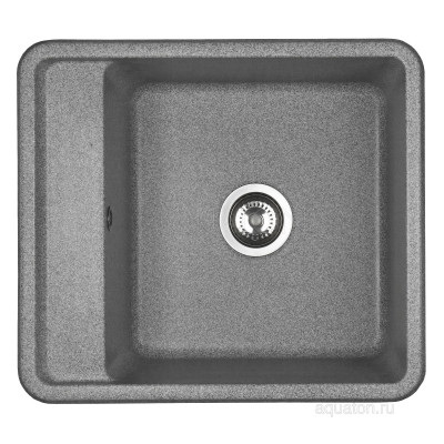 Мойка для кухни из литого мрамора серая 51х57см AQUATON Беллис 1A724932BS230