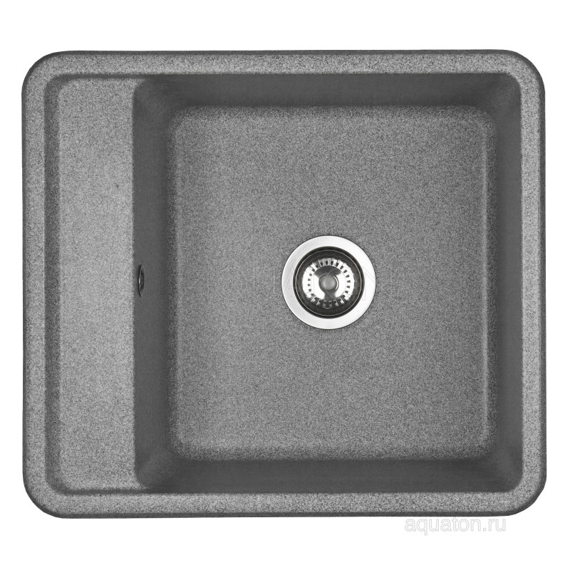 Мойка для кухни из литого мрамора серая 51х57см AQUATON Беллис 1A724932BS230