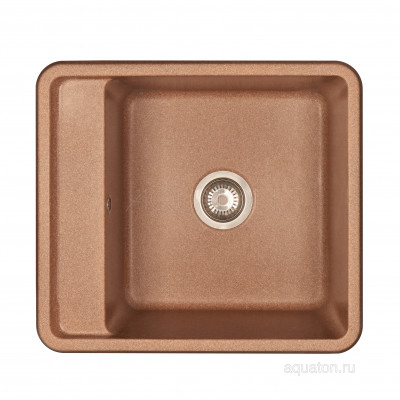 Мойка для кухни из литого мрамора терракот 51х57см AQUATON Беллис 1A724932BS270