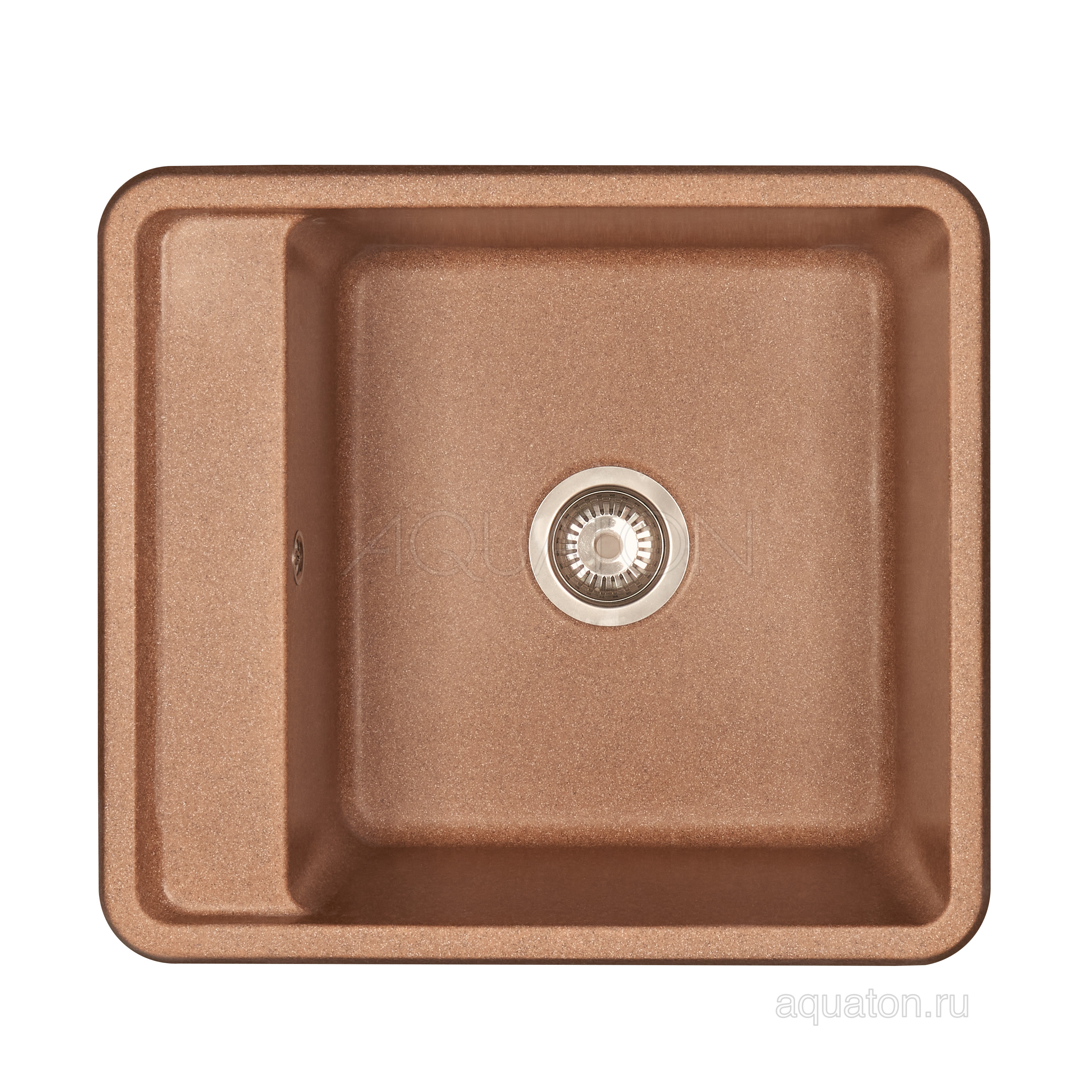 Мойка для кухни из литого мрамора терракот 51х57см AQUATON Беллис 1A724932BS270