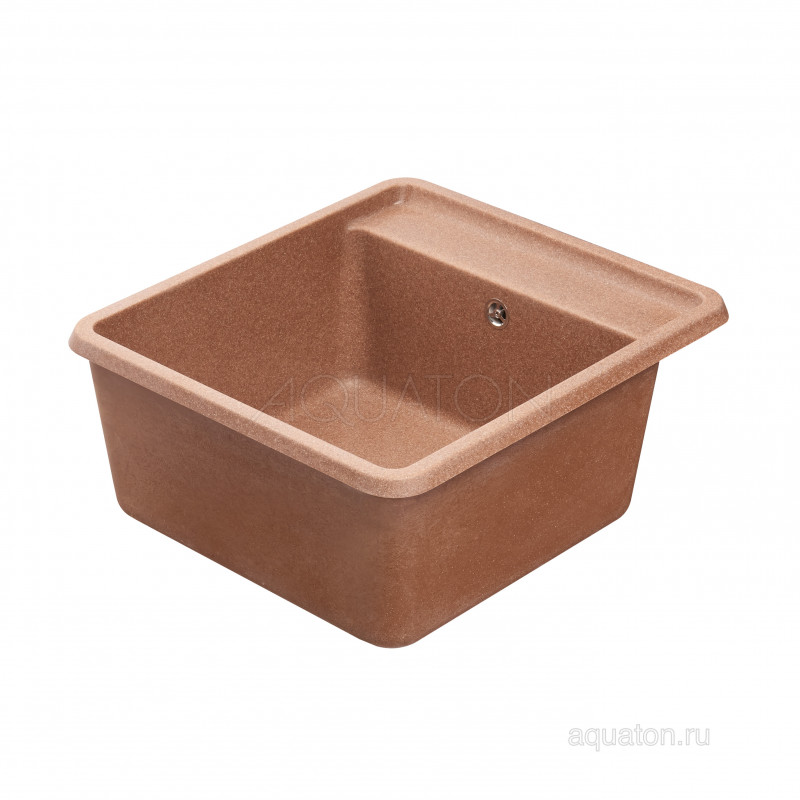 Мойка для кухни из литого мрамора терракот 51х57см AQUATON Беллис 1A724932BS270