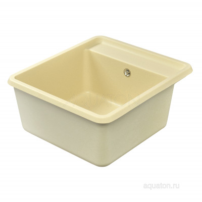 Мойка для кухни из литого мрамора шампань 51х57см AQUATON Беллис 1A724932BS290