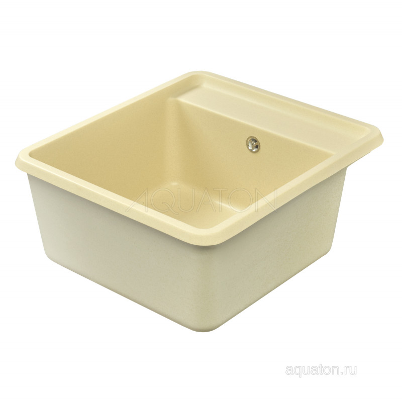 Мойка для кухни из литого мрамора шампань 51х57см AQUATON Беллис 1A724932BS290