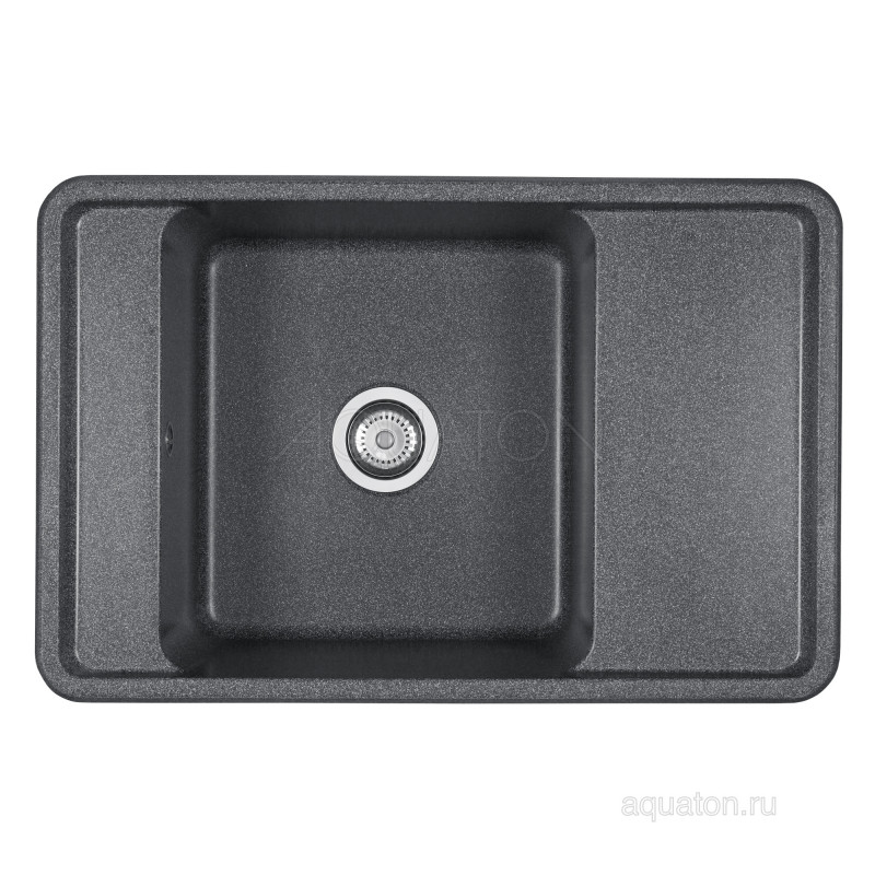 Мойка для кухни из литого мрамора графит 51х78см AQUATON Беллис 1A725032BS210