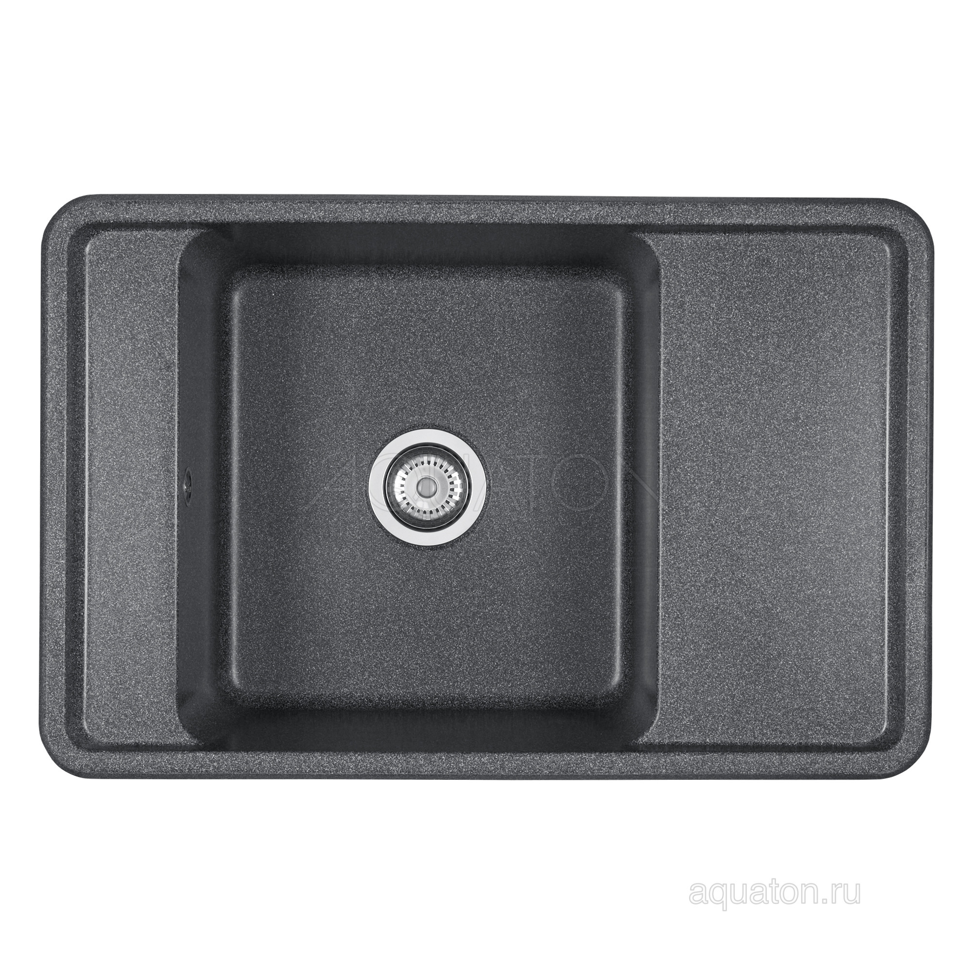 Мойка для кухни из литого мрамора графит 51х78см AQUATON Беллис 1A725032BS210