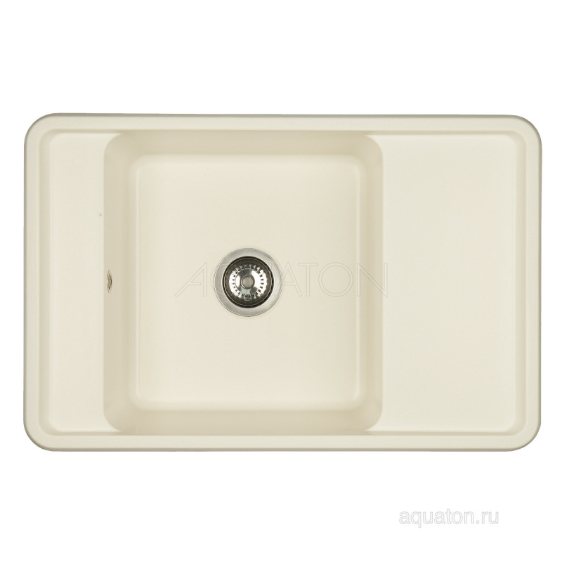 Мойка для кухни из литого мрамора жемчуг 51х78см AQUATON Беллис 1A725032BS240