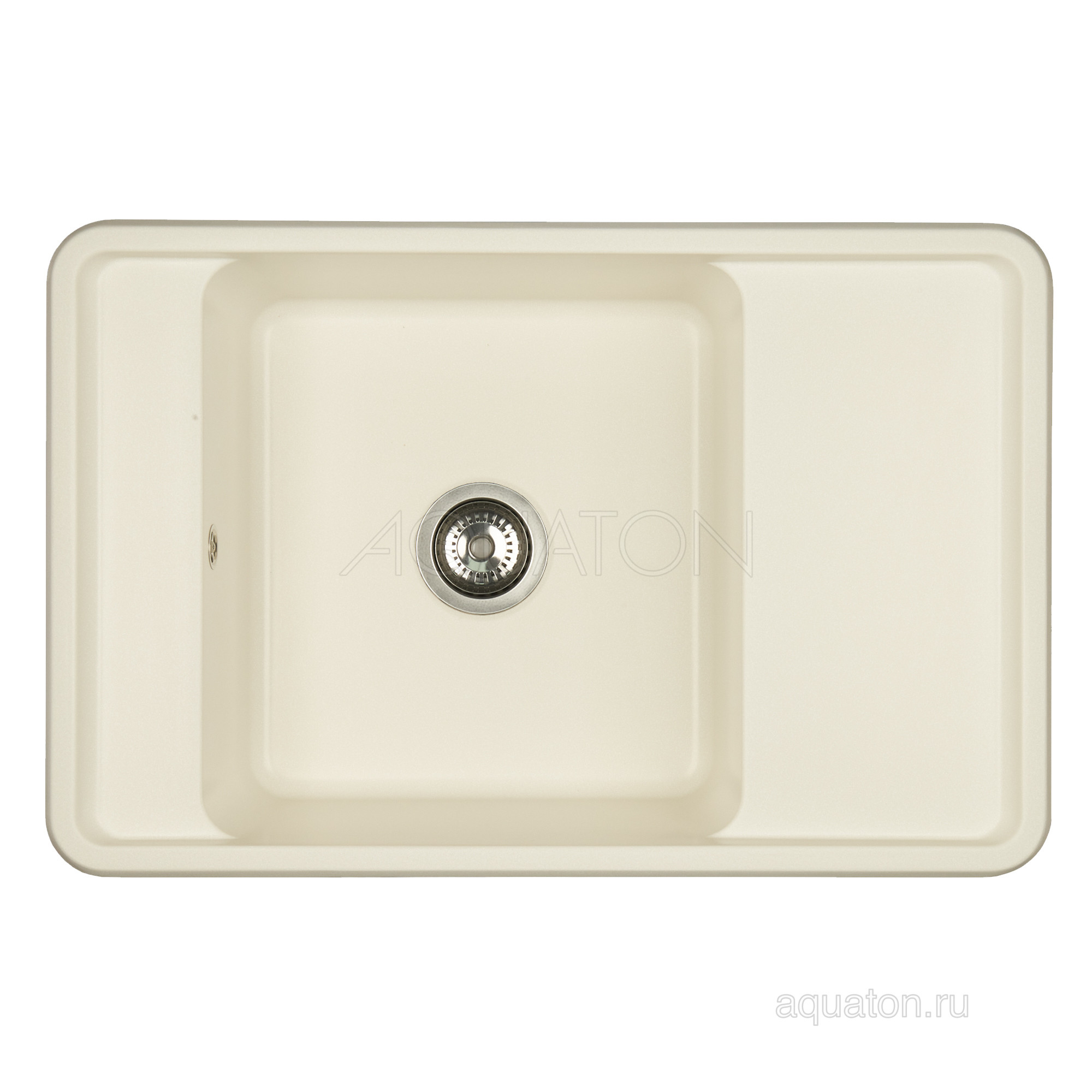 Мойка для кухни из литого мрамора жемчуг 51х78см AQUATON Беллис 1A725032BS240
